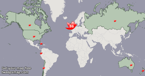 According to tweepsmap.com/!SteveShuttle8…, 87% of my followers are from UK.,USA(6%),Canada(3%) Get yours free