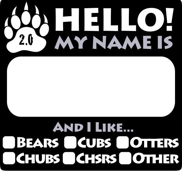 Tag, your it! SFBW Name Tags will be available at all SF Bear Weekend events!