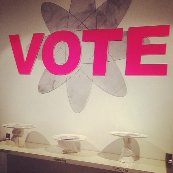 mocoloco's tweet photo. MOCO@ #TorontoDesignWeek: Voting station at Not Forkchops. #immliving #TODO14 more at http://t.co/LqppHJec2k http://t.co/sddIZMsV1W