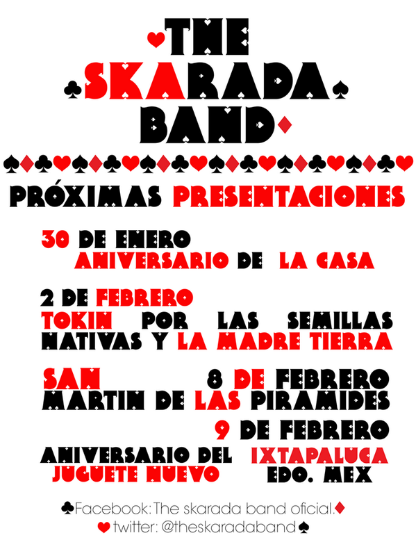 TheSkaradaBand's tweet photo. atención pandilla! http://t.co/dilrvToR09