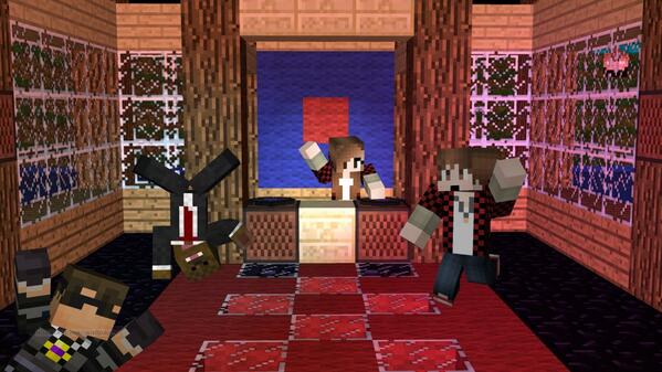 hannahsdun's tweet photo. Made this of me,SkyDoesMinecraft,BajanCanadian,and ASF Jerome #Minecraft #SkyDoesMinecraft #BajanCanadian #ASFJerome http://t.co/mJVvIFVIP2