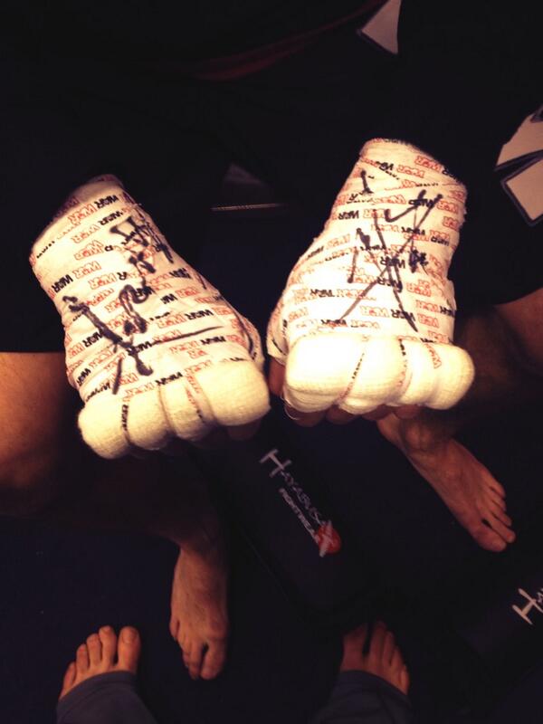 ChadGeorgeMMA's tweet photo. All wrapped and ready to rock!! @warworldwide #teamsavage #teampkg http://t.co/bG2qT679Bg