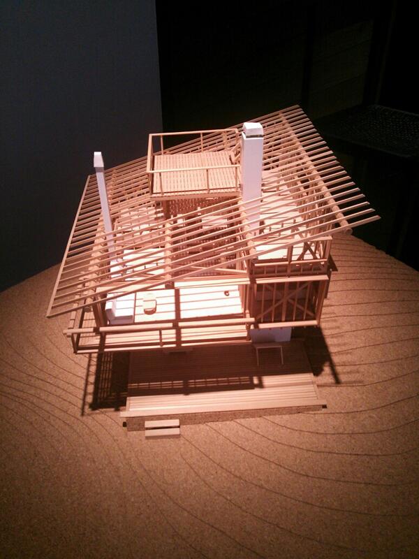 吉村順三の軽井沢の山荘の軸組模型。今まで見た中でも最も美しかった。