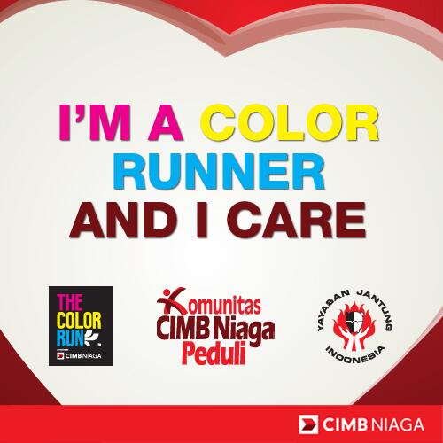 Deden_K's tweet photo. sdg di #TheColorRunCIMBNiaga &amp; berdonasi utk anak2 penderita jantung bersama @CIMBIndonesia @indonesiaheart http://t.co/NWVSALbyhx