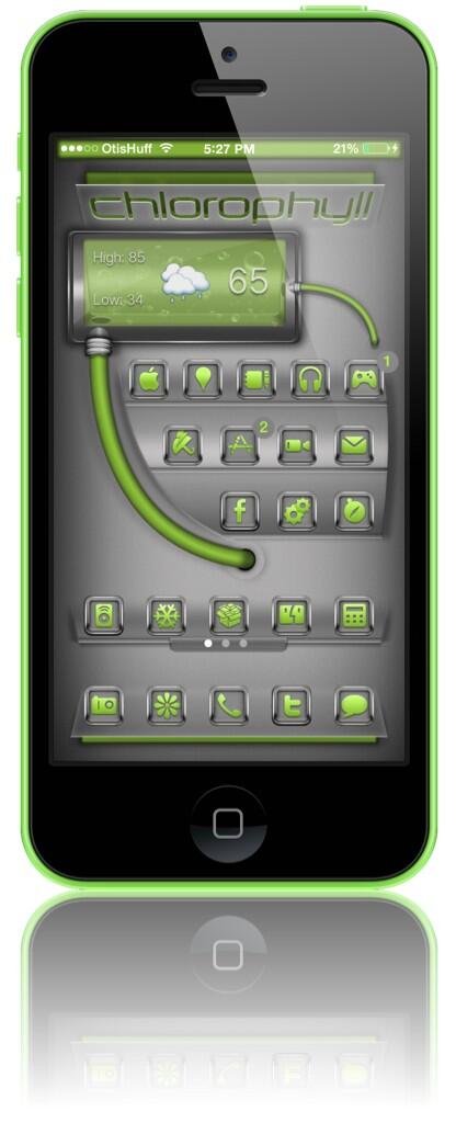 otishuff's tweet image. #Chlorophyll coming soon to #cydia will use @Iconoclasm_  #bigify &amp;amp; iWidget.