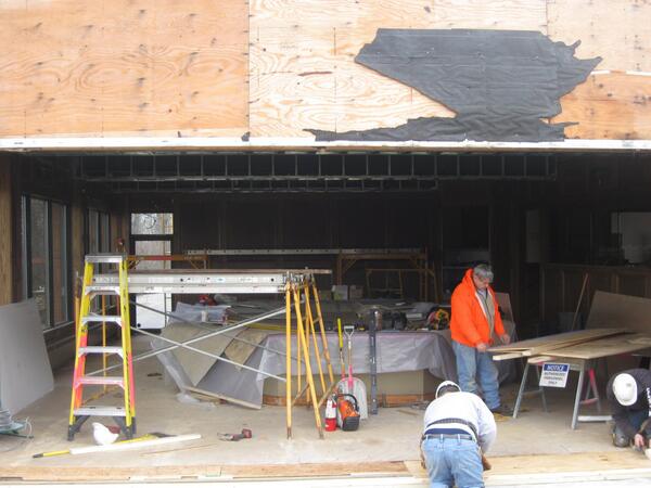 ElmhurstCC1929's tweet photo. We’re Hammering Away…..work continues on the clubhouse renovation. http://t.co/ejM1LrRZ8g