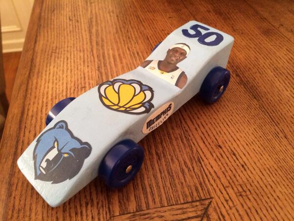 memgrizz's tweet photo. @seismicaudio: Your @macbo50 Pinewood Derby car #DontBluff. Good luck in the race tomorrow! http://t.co/vONHYlv1bc