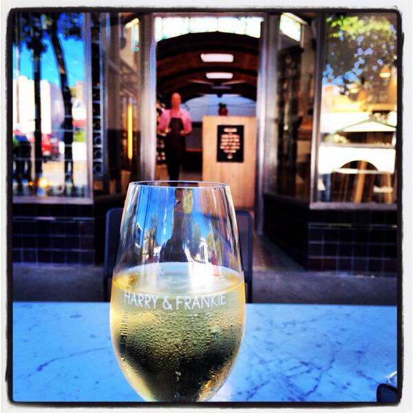 JohnnyRConnell's tweet photo. Flippen choicest wine bar in Melbourne @Harry_Frankie! Showing some pretty classy NZ Chardonnay #Satowines http://t.co/Ke09NujzzY