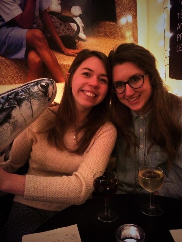 Look who we bumped into last night! Oh and there's a fish-cushion.