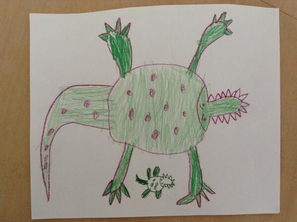 Some animal drawings work better in plan. #childrensdrawings #crocodile