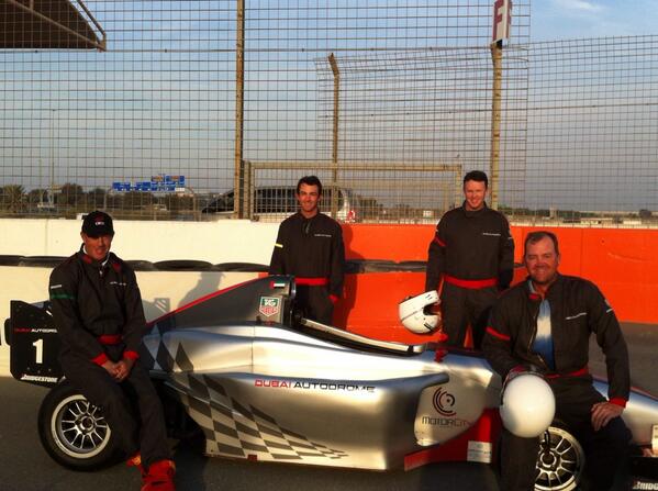 MSkarpnord's tweet photo. The guys are ready for action! @wadeormsby  @peterhanson17 @Marcusfraser  @greeny_63  #dubai#racing http://t.co/ejraxo5R84