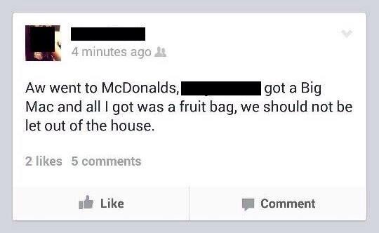 WatchThisCunt's tweet photo. Fruit bag? You mad bastard! http://t.co/Exha5w11JG