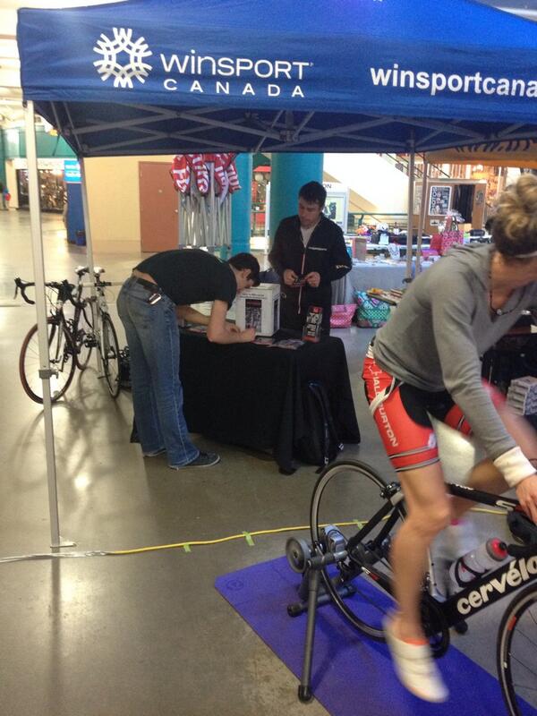 DaveSwinden's tweet photo. @WinSportCanada with @therealmyslicki fill out a ballot and win a group ride session at the new powerwatts chamber http://t.co/uTxaUGSqgg