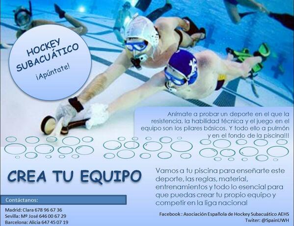 SpainUWH's tweet photo. Anímate a probar! Madrid, Bcn, Sabadell, Tarragona, Sant Quirce, L'Escala, Figueras, Vitoria, Zaragoza, Sevilla...! http://t.co/371Ku7Par7