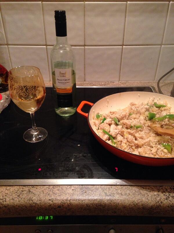 JennyWatson88's tweet photo. One for the pan, one for me... 🍷 http://t.co/dwtysSDkkd