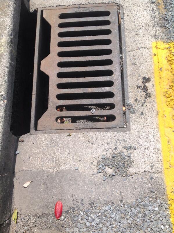 michaelsname's tweet image. State of drain after @LeightonContrac had resealed road,,,filled with stones,caused flooding... #poorworkmanship