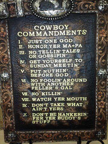 MyRenegadeRadio's tweet photo. #CowboyCommandments http://t.co/m4aDKmsoqo