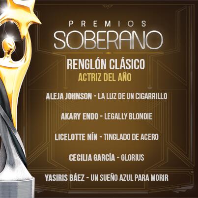 SoberanoRD's tweet photo. Las nominadas para Actriz de Teatro son: 
#Soberano2014 #Renglonclasico http://t.co/JseMvUdpcD