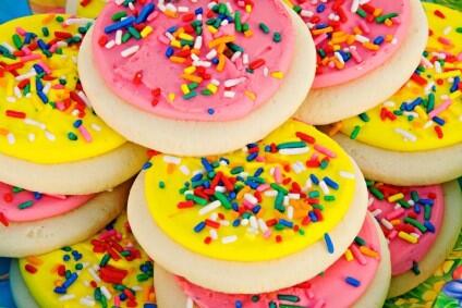 FoodSims's tweet image. Frosted Sugar Cookies