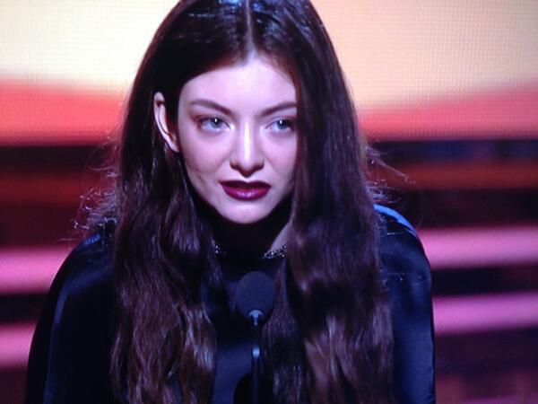 ELLEmagazine's tweet photo. #WINNING. #Grammys A million congrats to Grammy winner @lordemusic http://t.co/jz3E53P0br