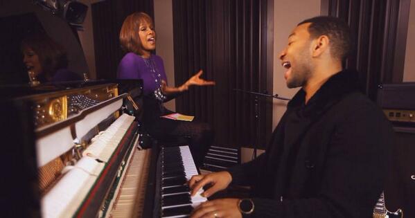 CBSMornings's tweet image. "I'm swooning!" @GayleKing’s reaction to singing with @JohnLegend: cbsn.ws/KLChzR #GRAMMYs