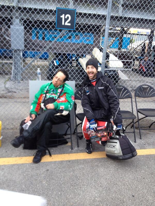 Is that Rommy? RT <a href="/AylaAgren/">Ayla Agren</a> Even the most dedicated race fans need a little nap during the #Rolex24! <a href="/Hinchtown/">James Hinchcliffe</a>