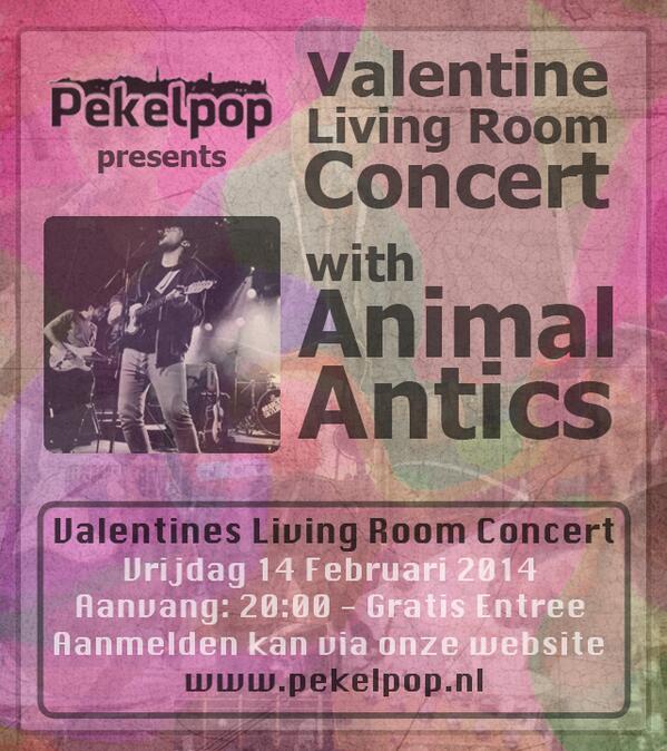 pekelpop's tweet photo. Valentijnsconcert met Animal Antics - http://t.co/JnPq6M1bqD  http://t.co/RjIMsWIRpC  #pekela #groningen #evenement http://t.co/PPMbt4RfKJ
