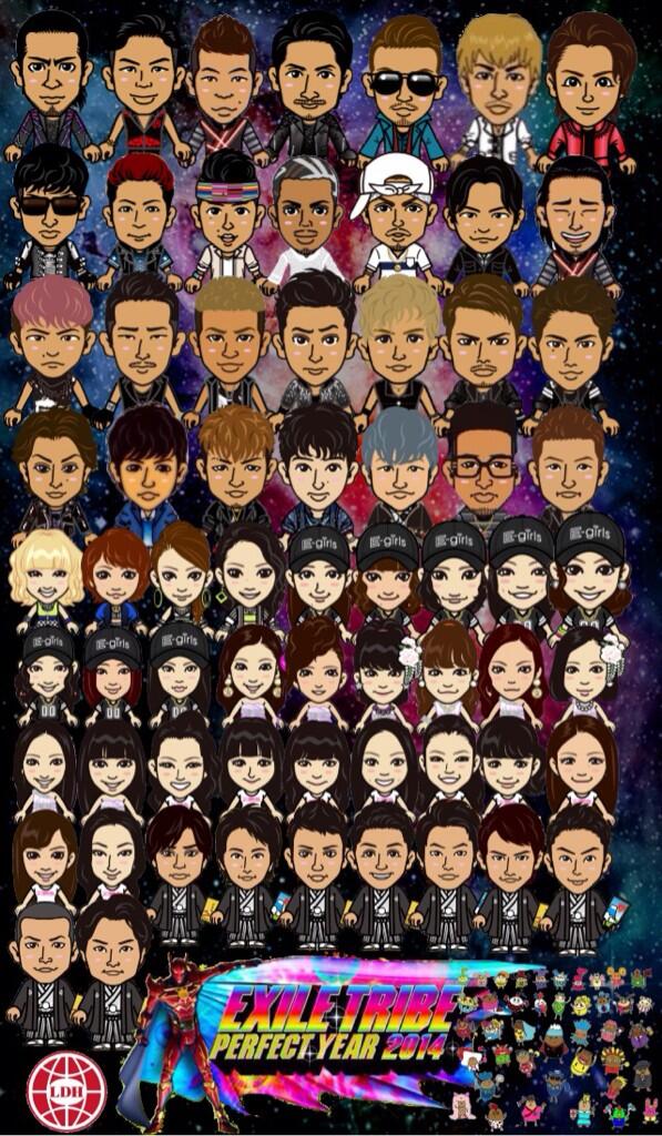 트위터의 セッピー 님 Exiletribe Ios 7対応壁紙 Exile 三代目 E Girls Gene 劇団のキャラ画で作りました 保存してくれる人rt Ldh好きな人rt すきなグループあったらrt Exiletribe大好きな人rt Http T Co Hrwdvgyo84