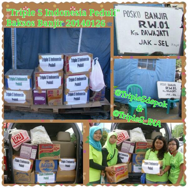 TripleSDepok's tweet photo. #TripleSindonesiaPeduli 
@TripleSDepok &amp; @TripleS_INA Baksos Banjir di Kalibata Jakarta Selatan 20140126 http://t.co/ienRF9gO8t