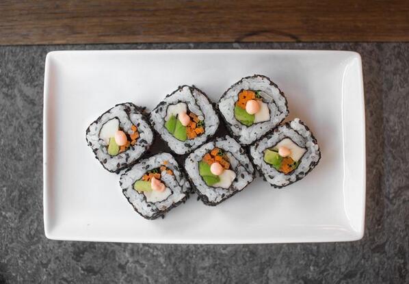 ManuLetellier's tweet photo. Chicken Tikka Sushi for a non-fish Sushi Dinner...more Sushi pics to come if i get the time! Thanks for your support! http://t.co/8Gokr9pDd9