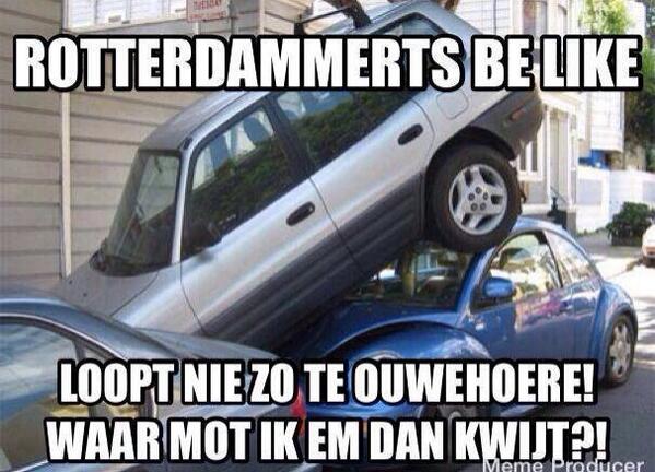 RotterdamBeLike's tweet photo. Parkeren in Rotterdam. http://t.co/6WWPDdqBVu