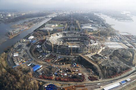 ロシア ビヨンド 日本 Pa Twitter 世界最高額の サッカー スタジアム建設中 ガスプロム アリーナの建設費が10億ドルを突破 Http T Co Xkznp6h03f Http T Co Okdc2dgsq4