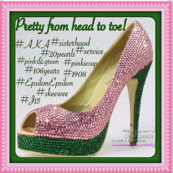 ItsEpic1999's tweet image. Pretty N pink &amp;amp; Gorgeous N Green. Happy Founder's Day Sorors!! Special s/o 2 my chapter Epsilon Epsilon.  #FA01 #J15