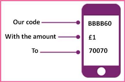 BikingBeauties's tweet photo. You can now donate via text.. simply text 'BBBB60' &amp; the amount you want to donate i.e. £1 or £5 to 70070 😀 #BBB xx http://t.co/9dlsa8Bz9U