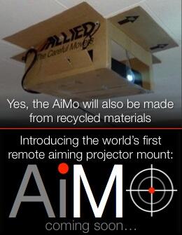 DEMSystems's tweet photo. This projector user has taken their recycling needs to the extreme. Don't try this at home, #stayfocused on the AiMo. http://t.co/fsAMvtyCEi