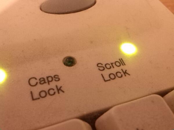 cliffordh's tweet image. scroll lock is &quot;on&quot;.
#ScrollLock