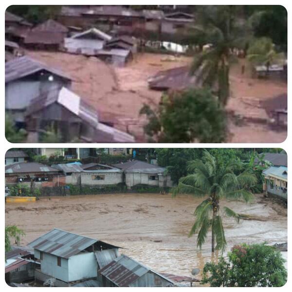 atheekz's tweet photo. Banjir di klurhan ranotanaweru manado saat pagi  5.00wita dan sore 17.00wita @Metro_TV #prayformanado#prayforsulut http://t.co/h7Hh13qQDE