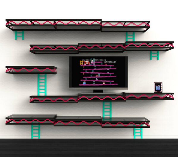 pluralsight's tweet image. This is how true gamers decorate their homes #DonkeyKong #NerdDesign