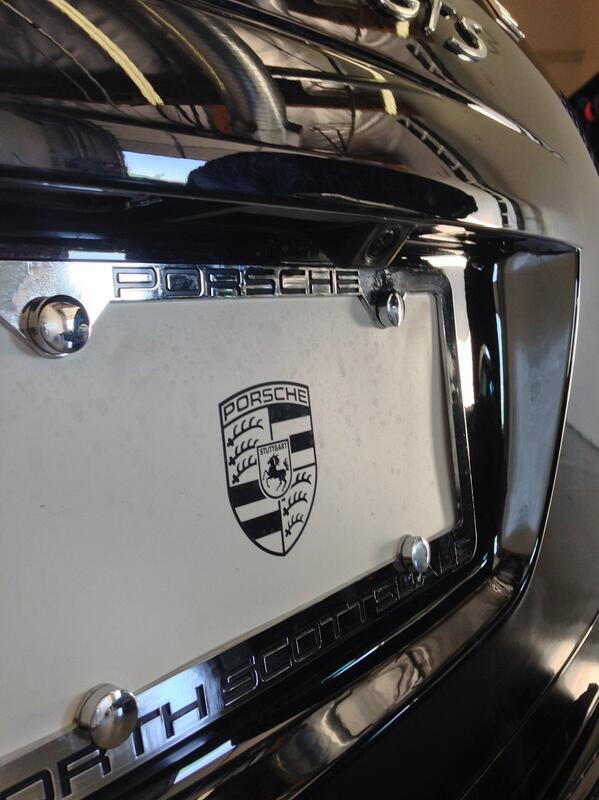 SignatureAudio1's tweet image. Porsche Cayenne handle backup camera we recently worked on... This is so close to factory!!