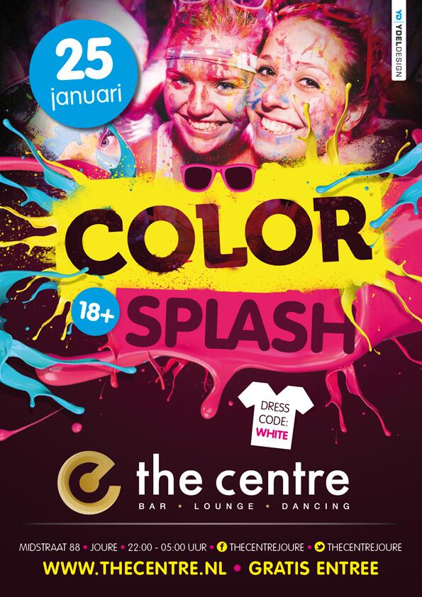 Aanstaande zaterdag trapt The Centre 2.0 af met Kick The Bass! De week erop hebben we voor jullie Color Splash!