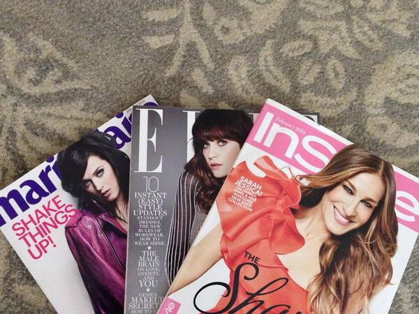 tbcouture's tweet photo. Can't wait to indulge in a few of my fave mags @InStyle @marieclaire @ELLEmagazine #myguiltypleasures http://t.co/RANQ55qNRn
