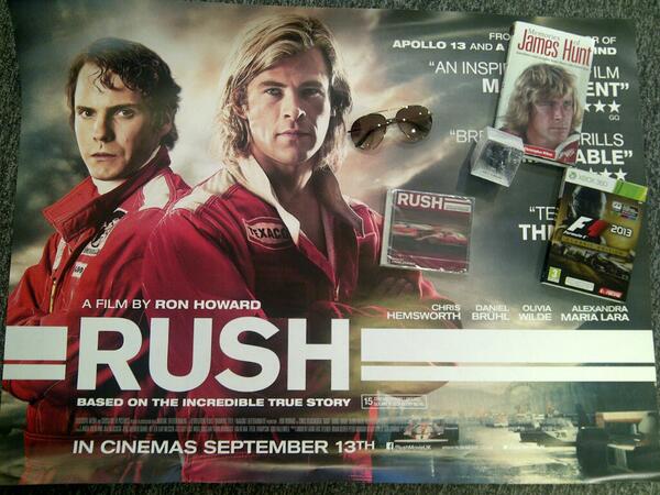 RushMovieUK's tweet photo. The Bafta nominated @RushMovie is “A Masterpiece” ***** (MSN).  RT to WIN this RUSH prize bundle. #RushToWin http://t.co/15duqZ80UZ