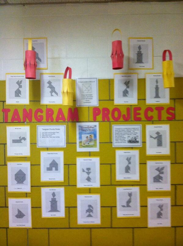 RPS_Lincoln's tweet image. Check out the #Tangram projects grade five completed in #TechnologyClass.  They came out great!
