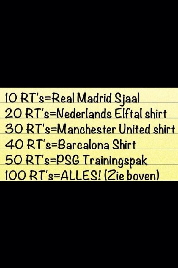 NLVoetbalDingen's tweet photo. En de winnaar is... #RT+FOLLOW=KANS http://t.co/WlMLiHV2pD