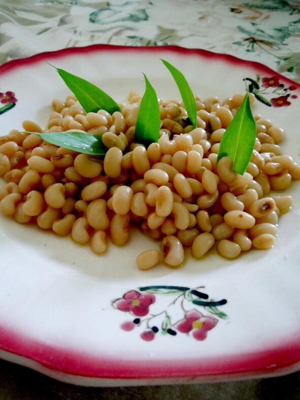 Lemnos'  blackeyed beans married with Lathyrus ochrus, onion juice and  psillakis' organic olive oil.#greekdinner