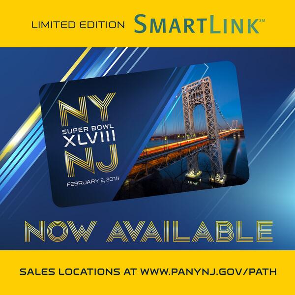 FakePATHNYNJ's tweet image. They should call it just NJ Super Bowl RT @PANYNJ: Collectible, Limited Edition #SmartLink Card now available! #SB48
