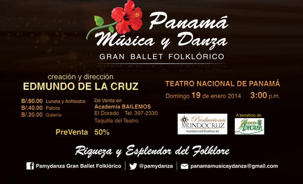 Estamos en la recta final para lo que será una gran noche.  Boletos en taquilla del Teatro. <a href="/pamydanza/">Edmundo De La Cruz</a>