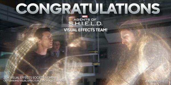 AgentsofSHIELD's tweet image. RT to congratulate our visual effects team on their VES nomination!