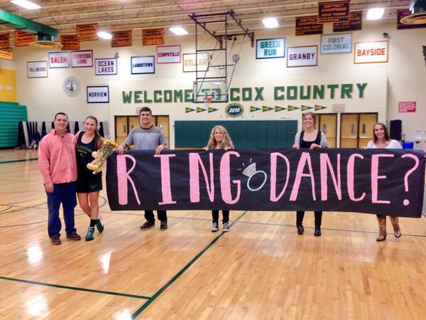 The ring dance asking begins 😄 @jbharrison14 @meg_hol23 @laurenharrris @SarahSmsmore @PearSchrader @casey_span19