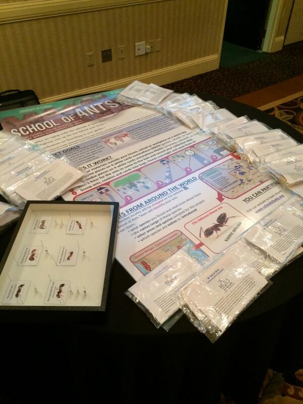 SchoolOfAnts's tweet photo. Our display table at @Florida4H Youth Development Institute! Hopefully we'll receive lots of Floridian ants soon! http://t.co/4M2U88ofsl